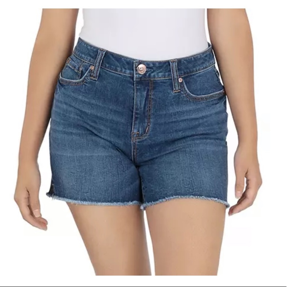Seven Weekend Frayed Hem Denim Shorts Size 6